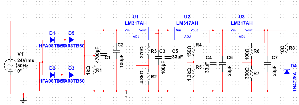 Design and Operation of a Multi-Output Regulated DC Power Supply for Electronics Applications